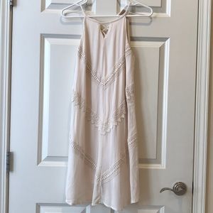 Mossimo Supply Co Ivory linen dress w/ embroidery